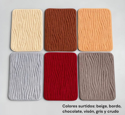 Alfombra de Baño Felpudo Colores Surtidos (38x58cm) TH-220-1