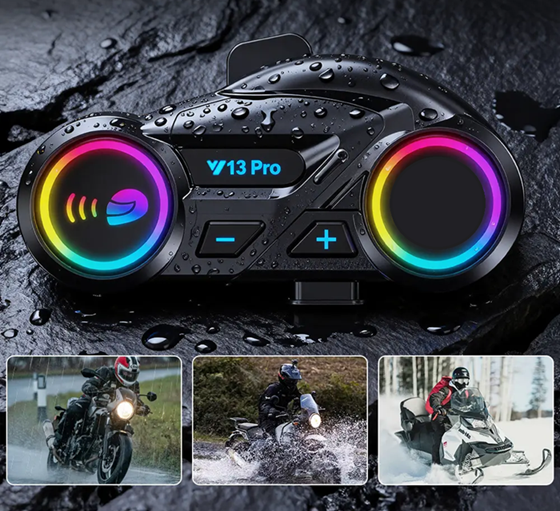 Auricular para Casco Moto Bluetooth con Microfono Intercomunicador MT-Y13Pro