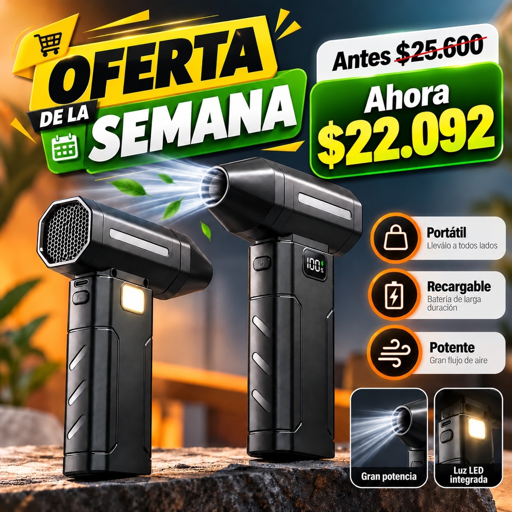 Mini Soplador de Polvo Recargable con Display CM612