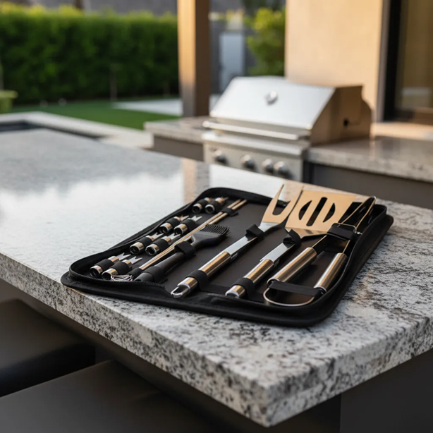 Set para Asador Acero Inoxidable 13 pcs