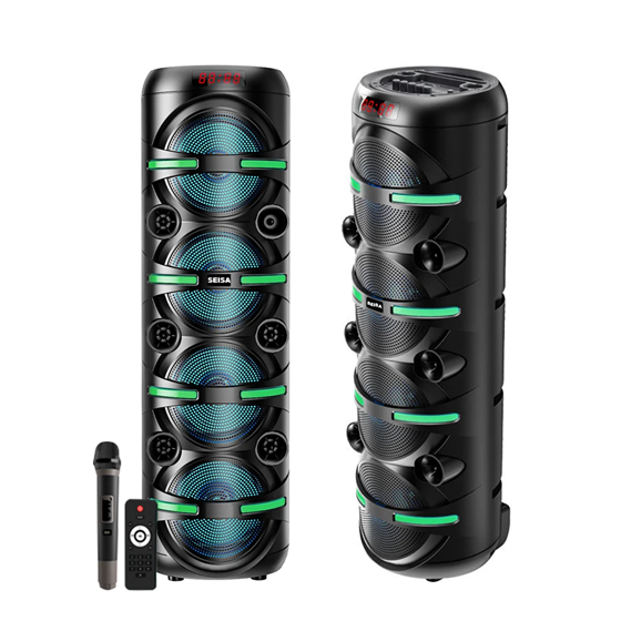 Parlante Portatil 8"x4 BT Karaoke con Microfono Micro Sd Usb Aux FM YX-C8403