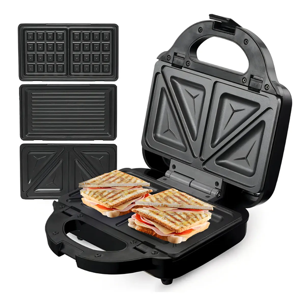 Tostadora Sandwichera Antiadherente 3 en 1 Legatus 750W LWE804