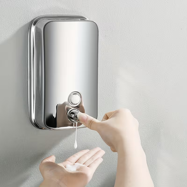 Dispenser de Jabon Liquido de Acero Inoxidable 800ml