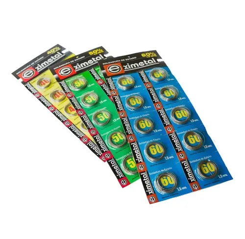 Estaño para Soldar 50% Eximetal 1,2mm x 1,5m Blister x 10u