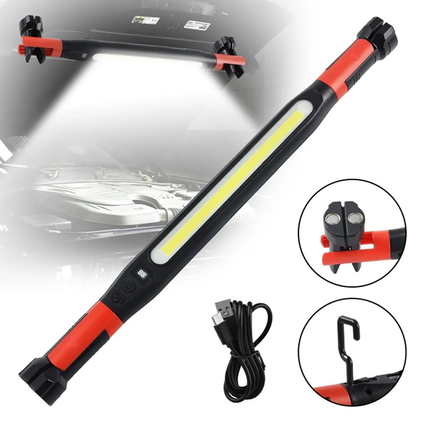 Linterna Led Recargable con Iman con Luz Roja 40cm (4 modos)