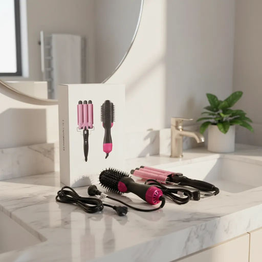 Cepillo Secador Modelador de Pelo 1200w + Bluclera Triple 47w (peluqueria)