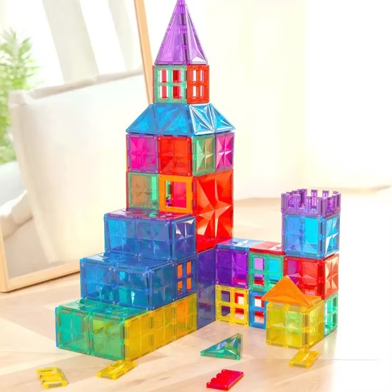 Juego de Bloques Magneticos Transparentes 3D 100pcs