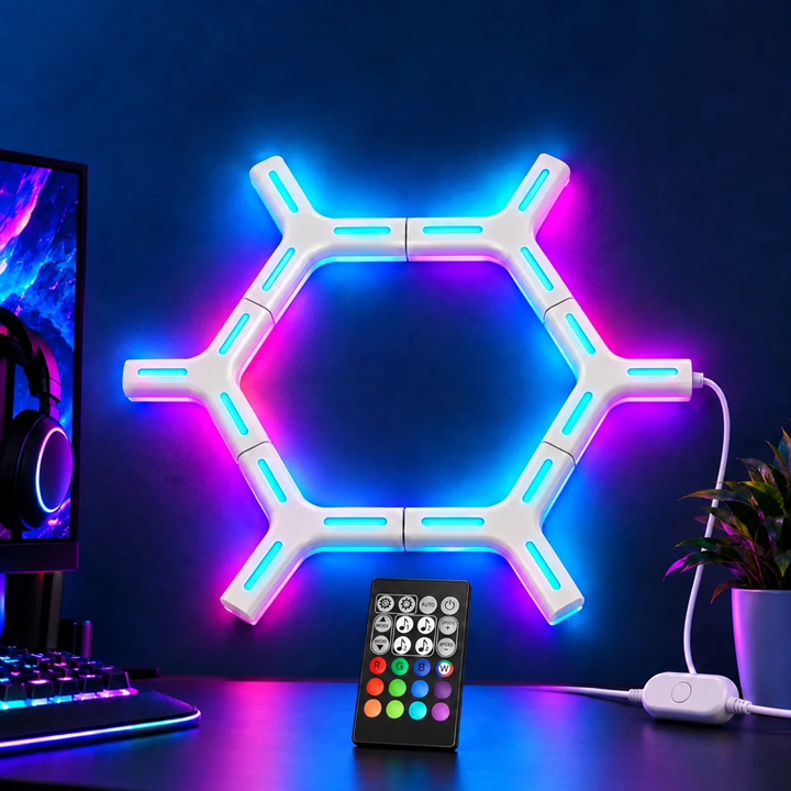Luces Led Rgb de Pared 6pcs Audioritmicas con Control LED-Q9875