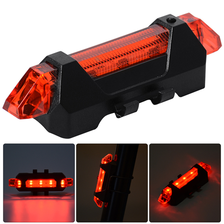 [BS-216 / 218  DC-918 572979] Luz Bicicleta Led Usb Recargable Delantera Roja