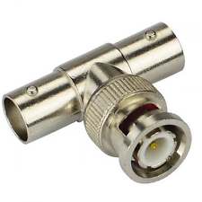 [JY-060103] Adaptador tipo T 1X BNC macho - 2X BNC hembra