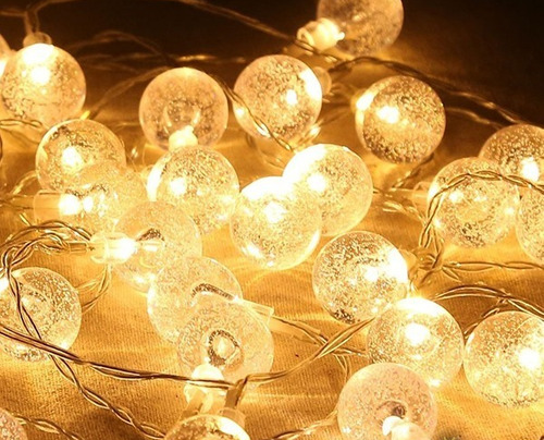 [501049 880162 8801127] Luces de Navidad Canicas Acrilico 28 luces Blanco Calido 220v