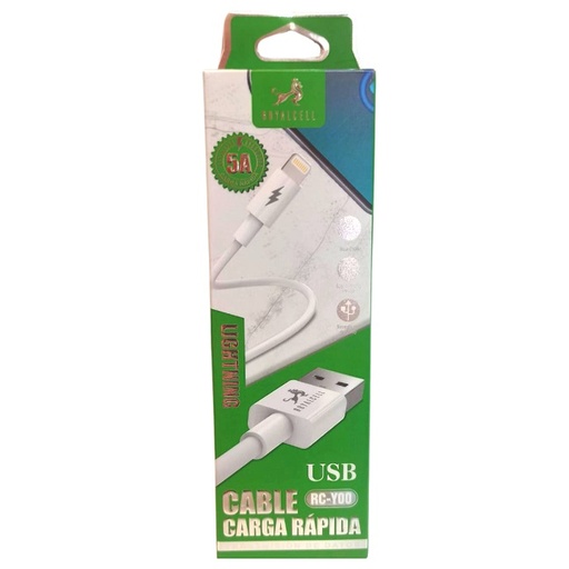 [7796350506332] Cable de Datos Carga Rapida 5A Lightning RC-Y00