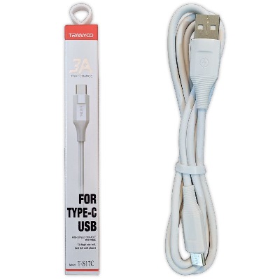 [T-S17C 6970791125456] Cable Carga Rapida 3A Tipo C Tranyco T-S17C