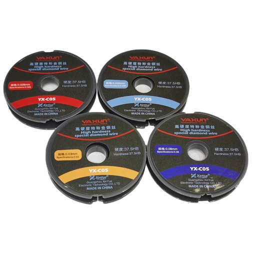 [EC99967] Hilo Separador de Touch Lcd Pantalla Glass Alambre de corte de acero de carbono especial 0.035mm x100m Yaxun YX-C05