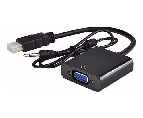 [502866 RC1611 ADP-6723 CAB-45006] Adaptador Conversor HDMI a VGA con Cable Auxiliar