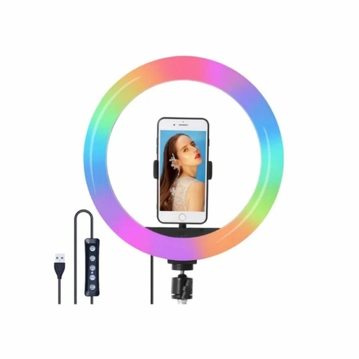 [6290132577523 HX-MJ45] Aro Led RGB Usb 36cm MJ36