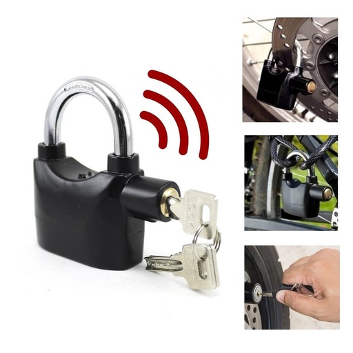 [502888 F-386] Candado de Seguridad con Alarma 10mm (Lock largo)