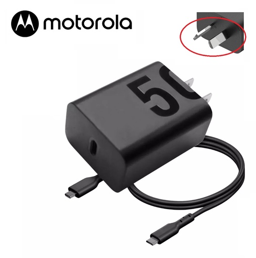 [6955226408649 6955226411557] Kit Cargador 2 en 1 Motorola 50W Tipo C