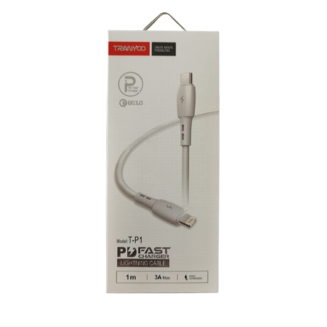 [6970791123940] Cable de Carga Rapida Lightning a Tipo C 18w QC3.0 Tranyoo T-P1