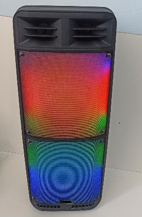 [503123] Parlante Portatil 8" x2 BT Karaoke con Microfono Micro Sd Usb Aux LP-2213 (50x22cm)