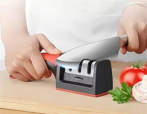 [3270013 512469 421689 876541] Afilador Manual de Cuchillos y Tijeras 3 en 1 RS168