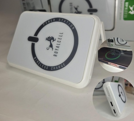 [7796350509845] Power Bank 5000mAh Base Inalambrica QI 2.4A entrada Tipo C MP12