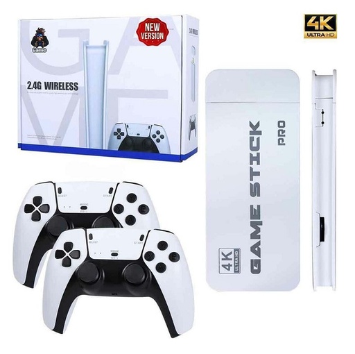 [503752] Consola Inalambrica Retro 2.4G 4K Multijuegos 2 Joysticks 64gb