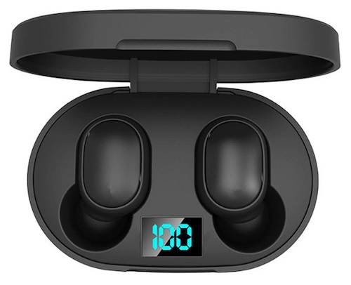 [504081] Auricular Bluetooth 5.4 E6S LE-600 Base Cargadora Pantalla Display