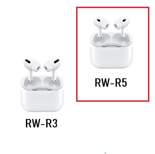 [504557 RW-R5] Auricular Bluetooth Doble RW-R5 con Base Cargadora