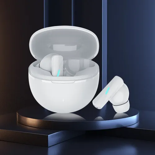 [7796350516522] Auricular Bluetooth 5.4 Doble RM-900 con Base Cargadora