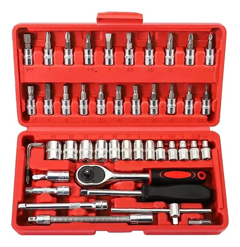 [4112828 589243 130T02] Set Puntas Destornillador Tubos Llave T 46pcs