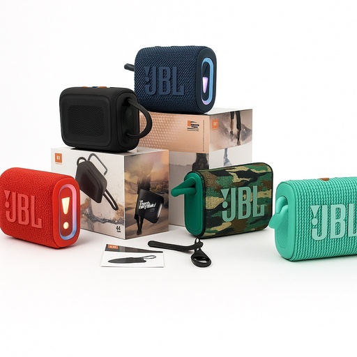 [504640] Parlante Portatil Bluetooth JBL GO4 Pro con Luces Negro (Replica)