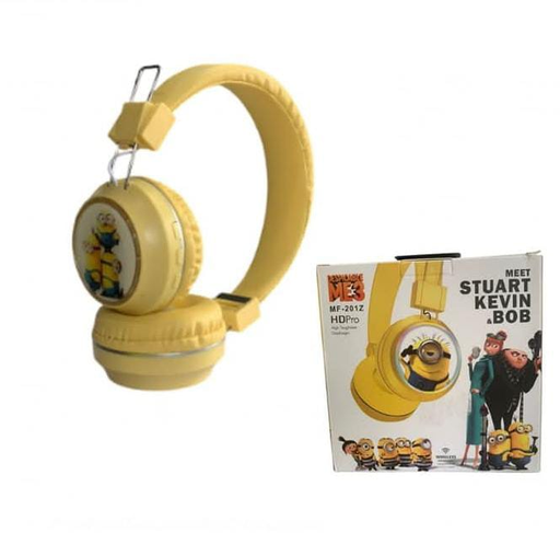 [6951559212014] Auricular Vincha Bluetooth Micro Sd Personajes MF-201 Minion