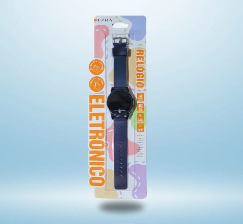 [EZ-B16] Reloj Pulsera Digital Engomado Redondo