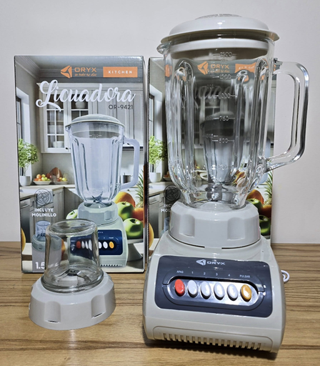 [OR-9421] Licuadora 4 Velocidades 1.5L con Molinillo Jarra de Vidrio 400w Oryx