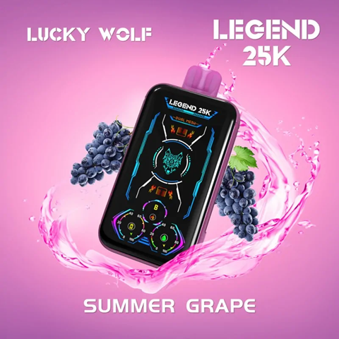 [5060521438022] Vaper Vapeador Electronico Lucky Wolf 25000 Puff (Uva)