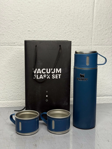 [504784] Termo 500ml Stanley + 3 Tazas Termicas Azul