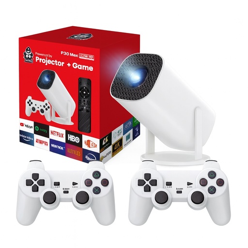 [504802] Mini Proyector Inteligente Ultra HD 4K Wifi Bluetooth 1080p + Consola