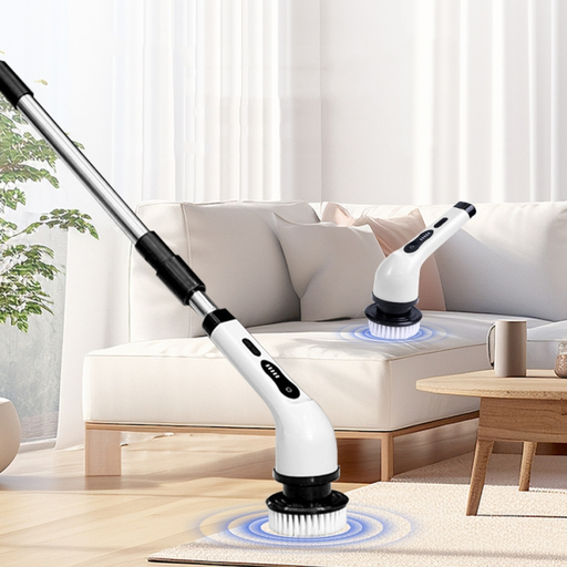 [7954361378212] Cepillo de Limpieza Multiuso Rotativo 360° Recargable 9 en 1