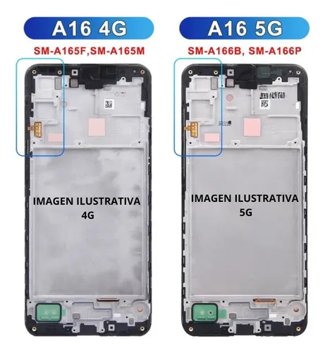 [504838] Modulo Samsung A16 / A166 5G con marco negro (ORIG Premium)