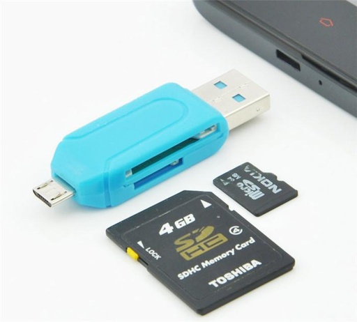 [505665 D-312] Adaptador OTG mas lector de micro SD - SD