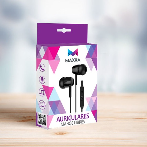 [696528164937 696528164630 A15] Auricular intra manos libres Maxxa Negro / Blanco