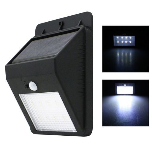[210036 600204 010100 641204] Reflector de Pared Solar con Sensor de Luz y Movimiento 20 led SL-20