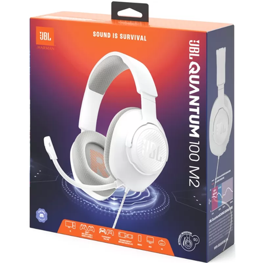 [1200130015564] Auricular Gamer JBL Quantum 100 M2 Blanco (ORIGINAL)