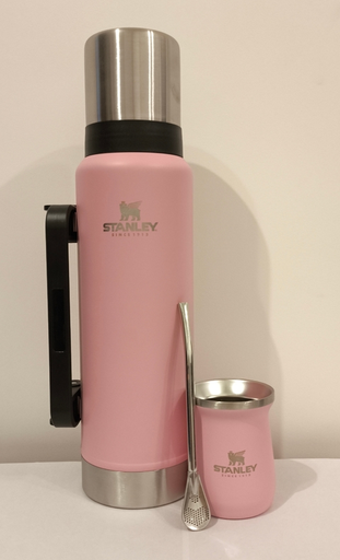 [504879] Combo Termo + Mate (260ml) Stanley Classic 1.3L Rosa