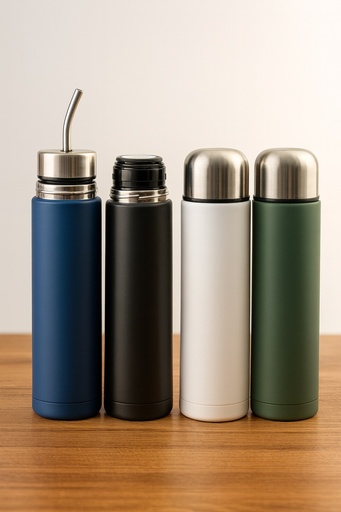 [5658565543576 - 7892012605006] Termo + Mate Listo 2 en 1 de Acero 500ml Negro