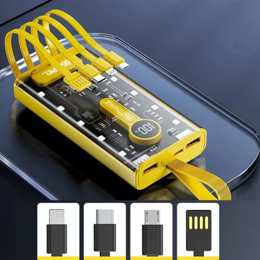 [504948] Power Bank 10000mAh 3 en 1 Micro - Tipo C - Lightning 2 Usb + PD QC 3.0