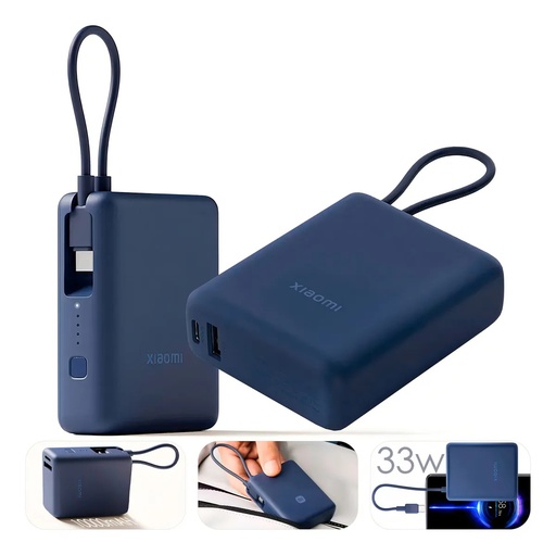[6941812774717] Power Bank Xiaomi 10000mAh 33W Usb + PD + Tipo C Azul PB1033MI