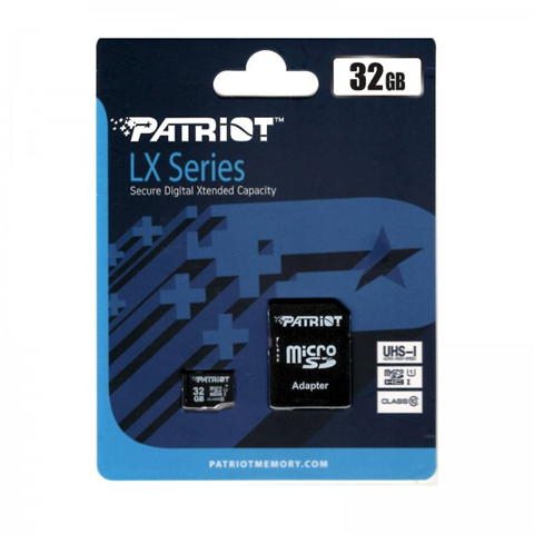 [0815530010883] Micro SD 32gb Patriot clase 10 LX Series