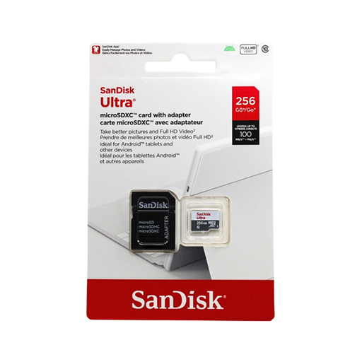 [619659185855] Micro SD Sandisk Ultra 256gb clase 10 100MB/s